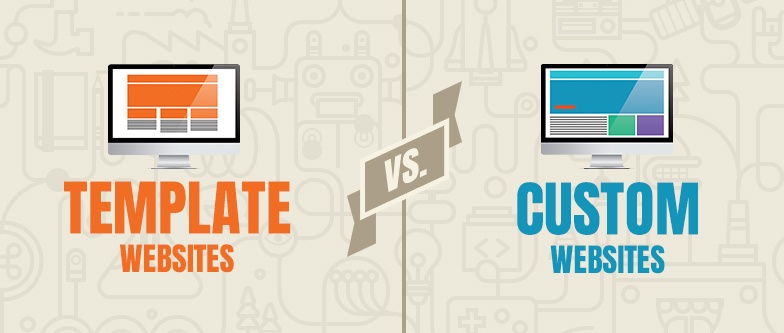 template vs custom website compare